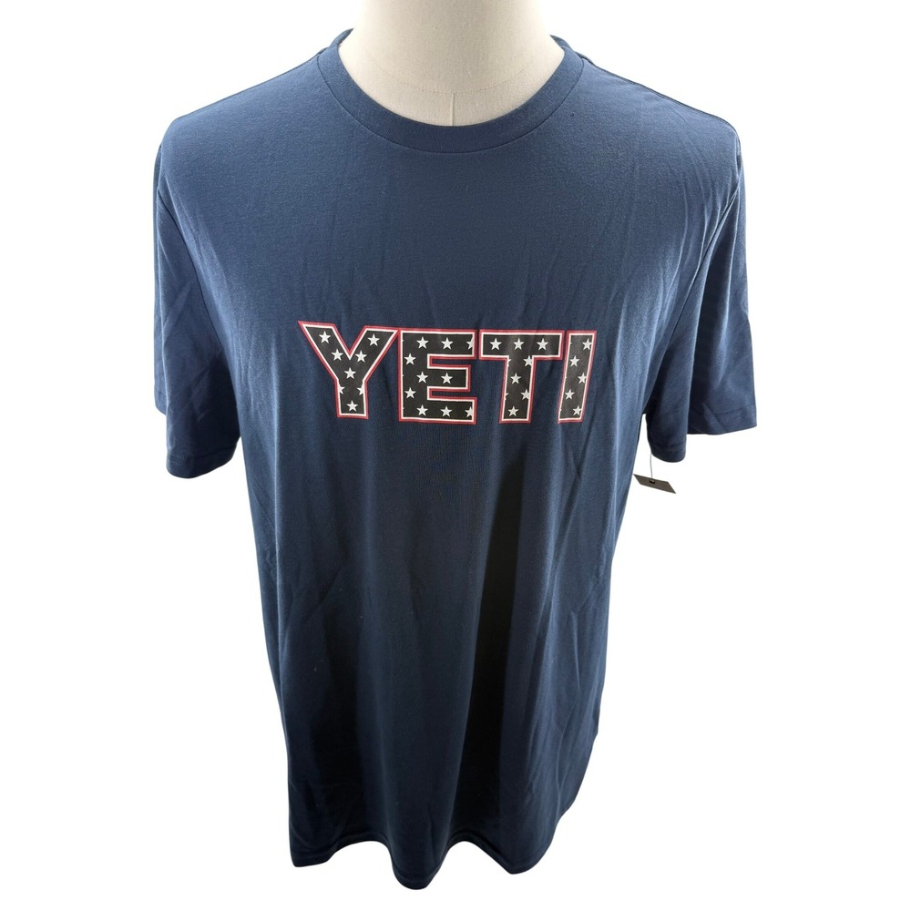 YETI Star‎ Graphic Logo Tee Shirt Cotton Mens Large New